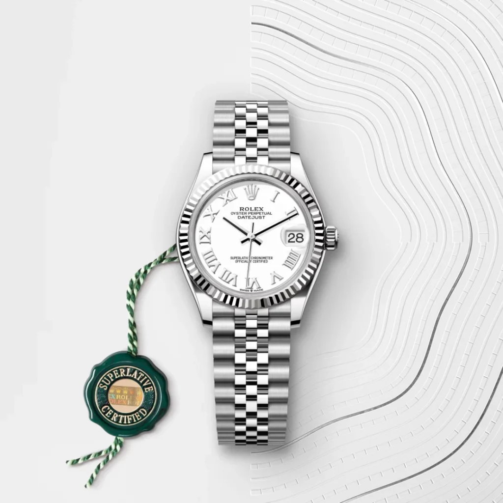 Rolex Datejust 31 in Edelstahl Oystersteel und Weißgold M278274-0010 bei Juwelier Krebber in Mönchengladbach