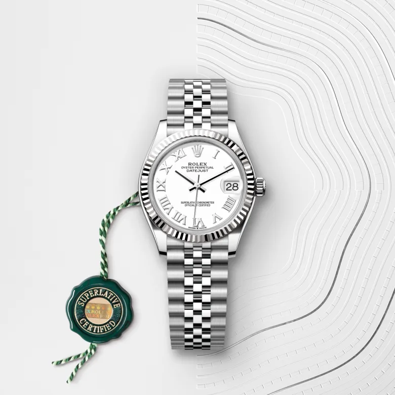 Rolex Datejust 31 in Edelstahl Oystersteel und Weißgold M278274-0010 bei Juwelier Krebber in Mönchengladbach