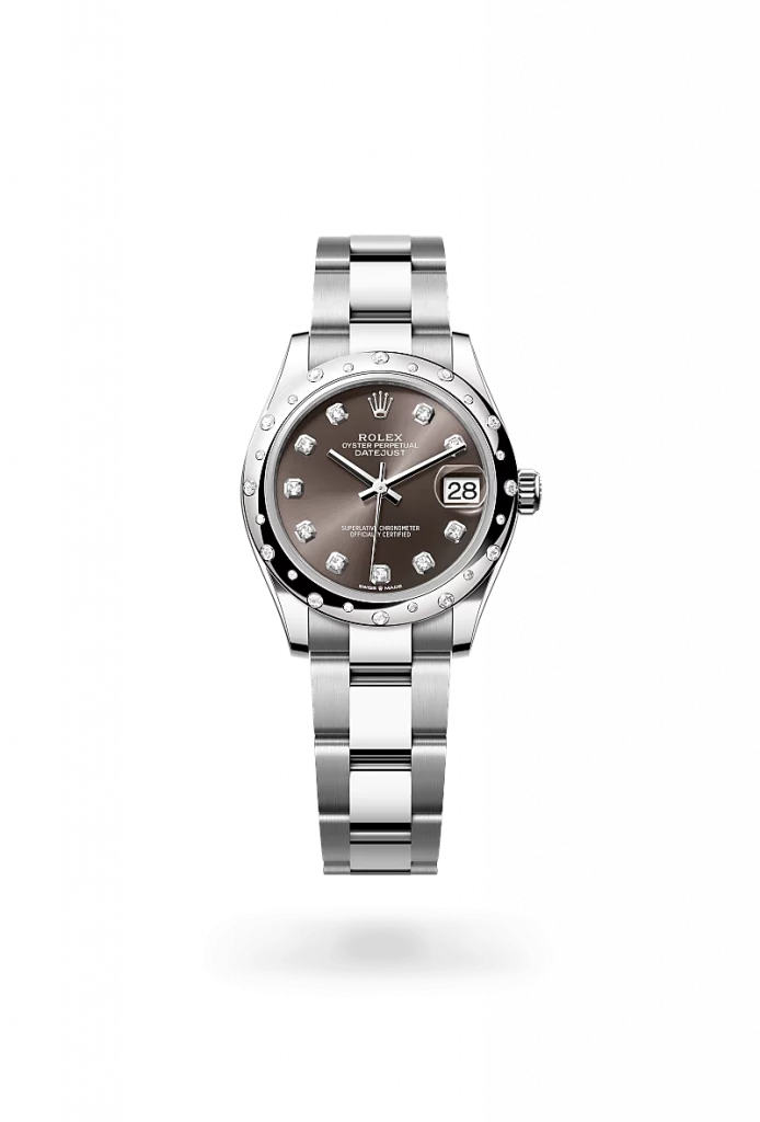 Rolex Datejust 31 in Edelstahl und Weißgold mit Diamanten M278344RBR-0007 bei Juwelier Krebber in Mönchengladbach