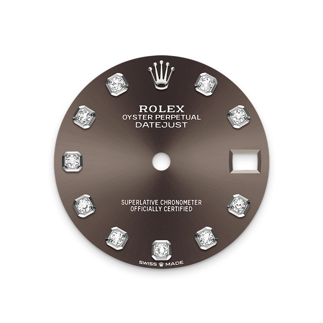 Rolex Datejust 31 in Edelstahl und Weißgold mit Diamanten M278344RBR-0007 bei Juwelier Krebber in Mönchengladbach