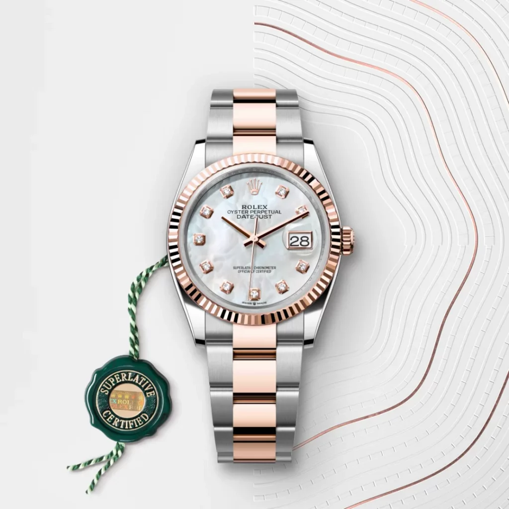 Rolex Datejust 36 in Edelstahl Oystersteel und Everose Gold M126231-0022 bei Juwelier Krebber in Mönchengladbach